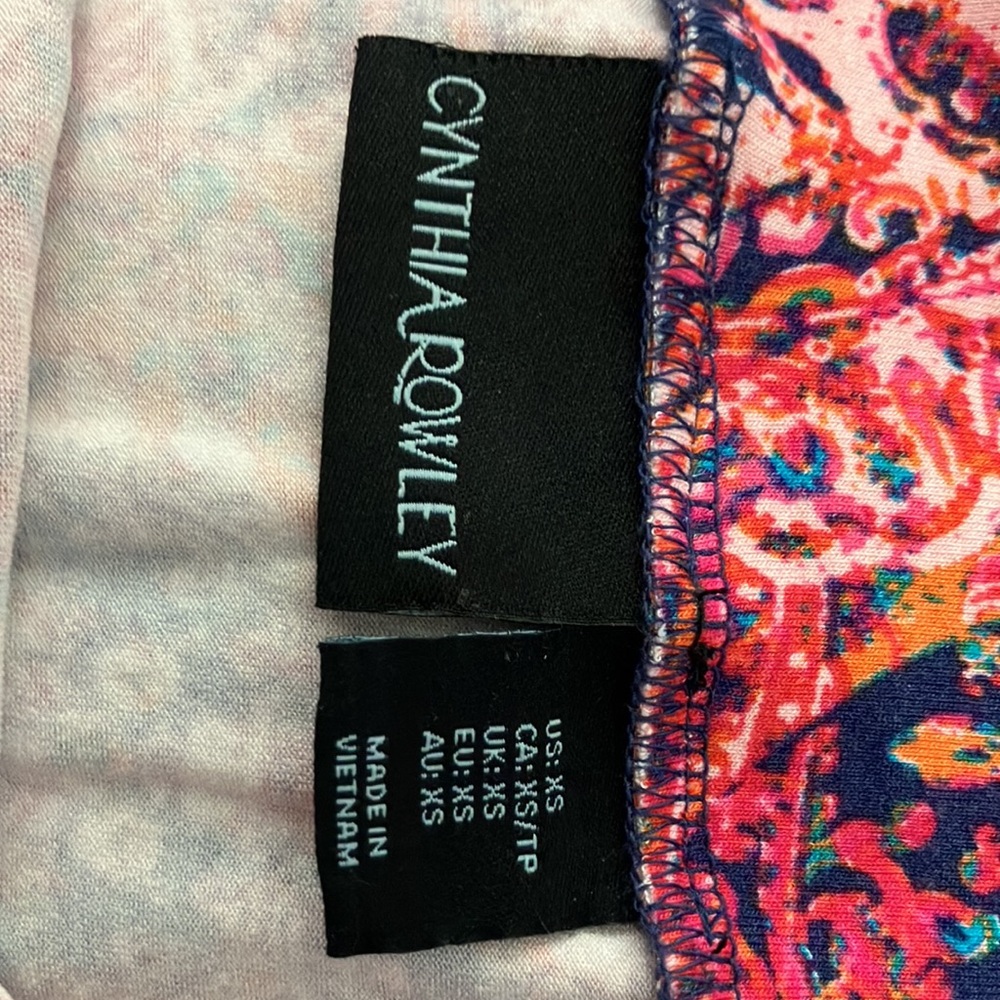 CYNTHIA ROWLEY Patterned Maxi Skirt. XS. - Picture 3 of 5